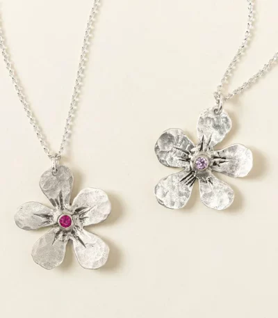Handmade Forget-me-not Birthstone Necklace