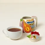 Majolica Rooster Tea Kettle 1