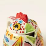 Majolica Rooster Tea Kettle 2