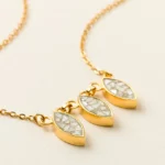Sliced Raw Diamond Trio Necklace 1