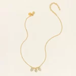 Sliced Raw Diamond Trio Necklace 2