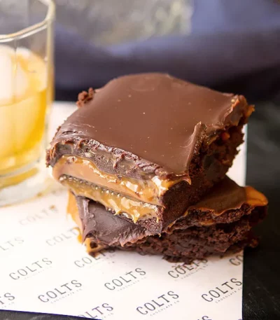 Southern Whiskey Caramel Brownies