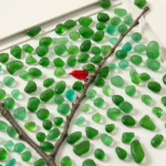 When Cardinals Appear Memorial Beach Glass Art 1
