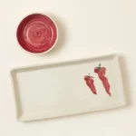 Chili Pepper Porcelain Chip & Dip Server 2