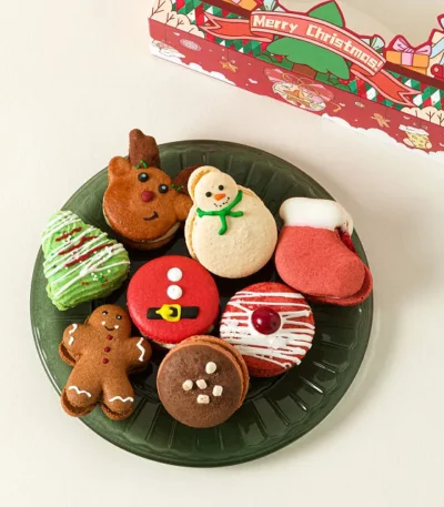 Giant Christmas Macarons Set