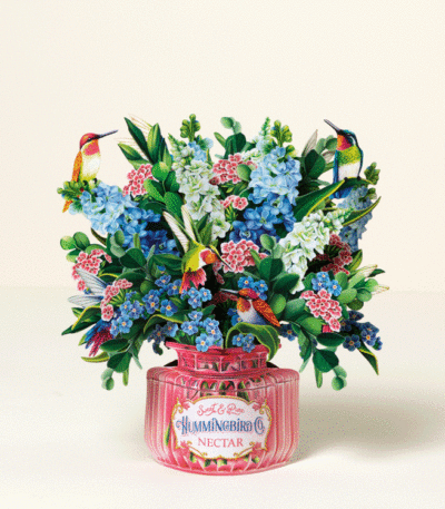 Hummingbird Oasis Pop Up Greeting Card