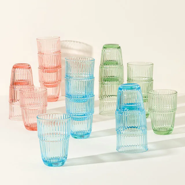 Handmade Gifts 25 Italian Stacking Glasses - Set Of 6
