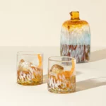 Sun & Sky Handblown Rocks Glasses - Set Of 2 1