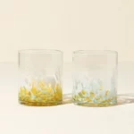 Sun & Sky Handblown Rocks Glasses - Set Of 2 2