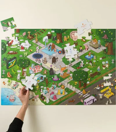 72 Cheesy Animal Jokes Floor Puzzle