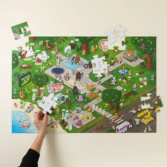 72 Cheesy Animal Jokes Floor Puzzle