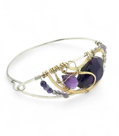 Amethyst Braided Cuff