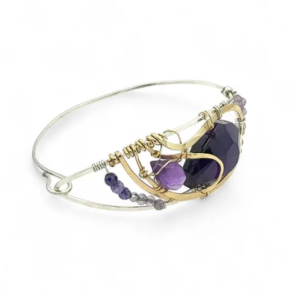 Amethyst Braided Cuff