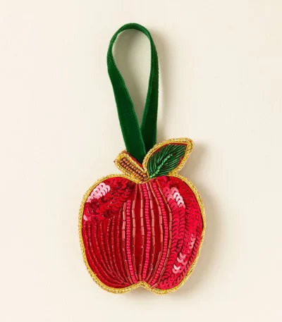 Apple Beaded Ornament