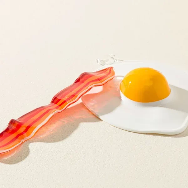 Bacon And Egg Glass Ornament
