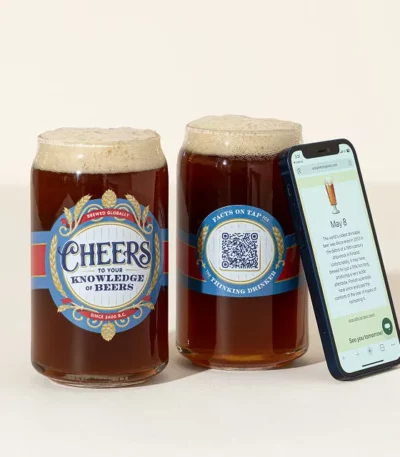 Beer Facts Every Day Interactive Qr Can Glass