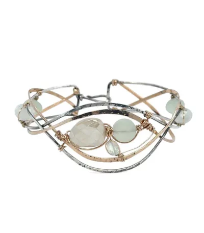 Braided Moonstone Cuff