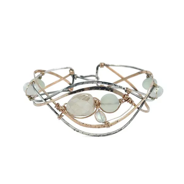 Braided Moonstone Cuff