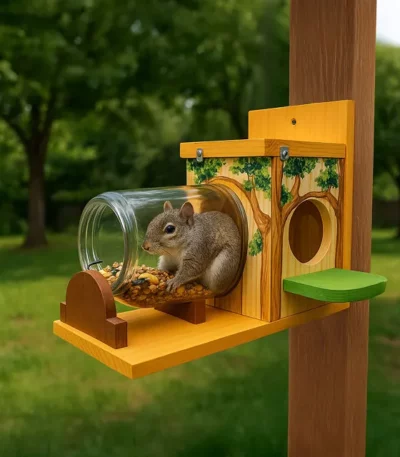 Build Your Own Squirrel Playground & Feeder