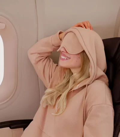 Built-in Sleep Mask Travel Hoodie