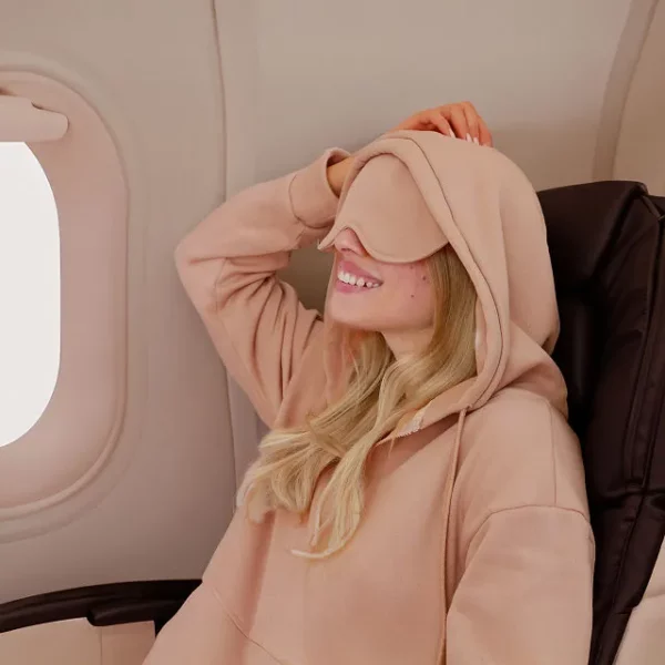 Built-in Sleep Mask Travel Hoodie