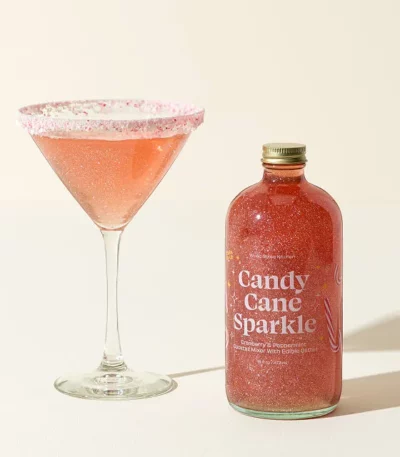 Candy Cane Glitter Cocktail Mixer