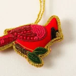 Cardinal Beaded Ornament 1