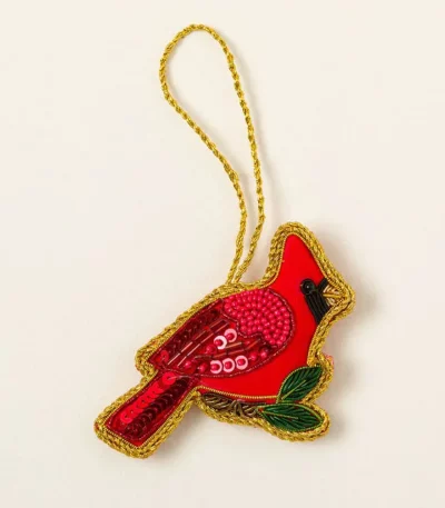 Cardinal Beaded Ornament