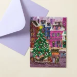 Christmas On The Square Puzzle Greeting Card