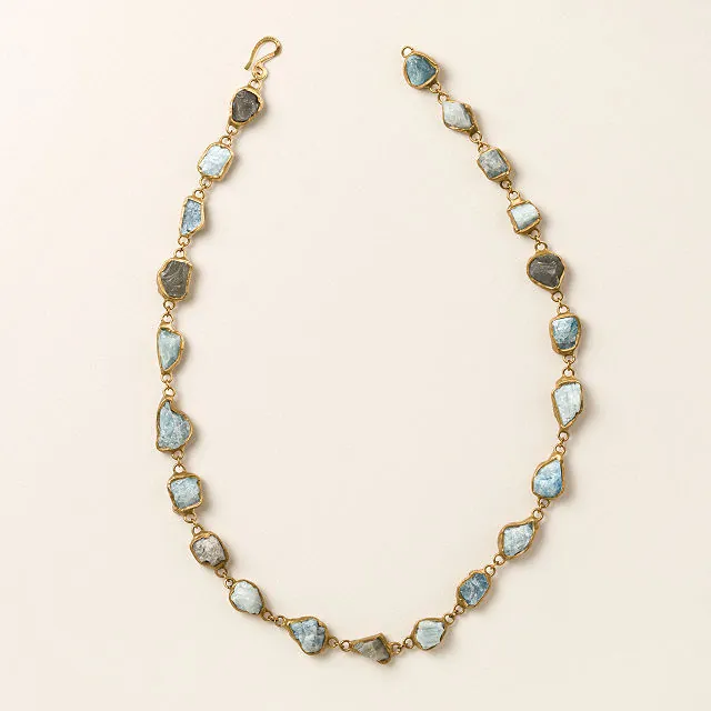 Convertible Raw Aquamarine Necklace & Bracelet