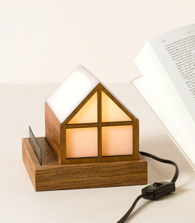 Cozy Cottage Book Stand & Lamp