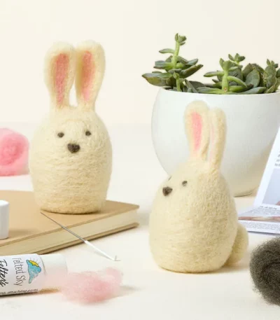 Diy Bunny Besties Beginners Needle Felting Kit