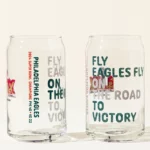 Eagles Super Bowl Lix Champions Can Glass Set 2