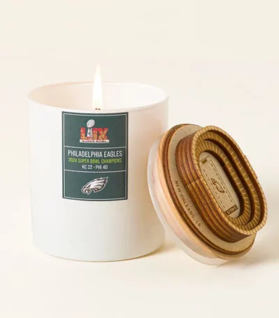 Eagles Super Bowl Lix Champions Candle