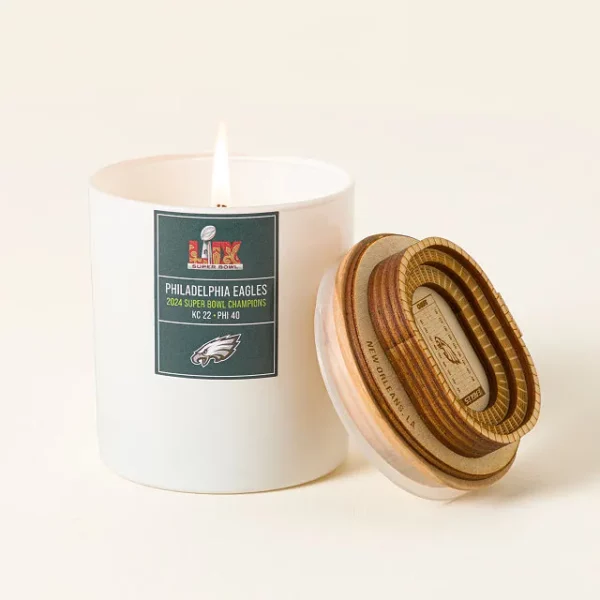 Eagles Super Bowl Lix Champions Candle