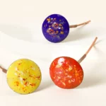 Enamel Copper Mushroom Garden Stakes 1