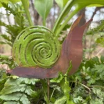 Enamel Copper Snail Garden Stakes 1