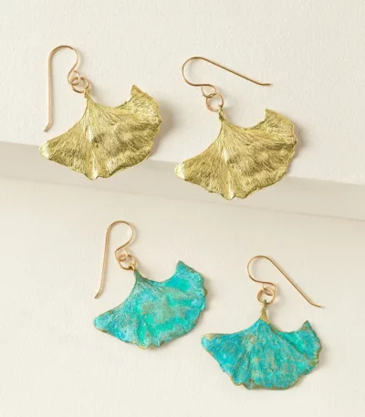 Ginkgo Leaf Earrings