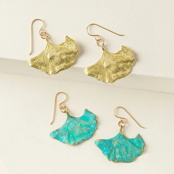 Ginkgo Leaf Earrings