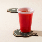 Handblown Glass Red Party Cup