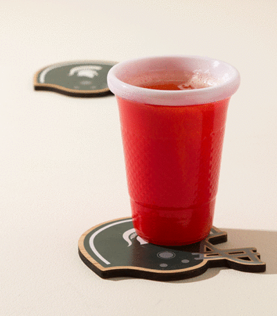 Handblown Glass Red Party Cup