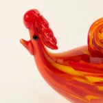 Handblown Glass Rooster Garden Sculpture 1