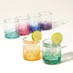 Handblown Mica Rocks Glasses