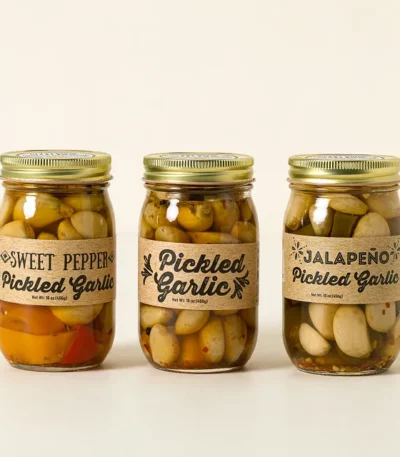 Handcrafted Pickled Garlic Trio