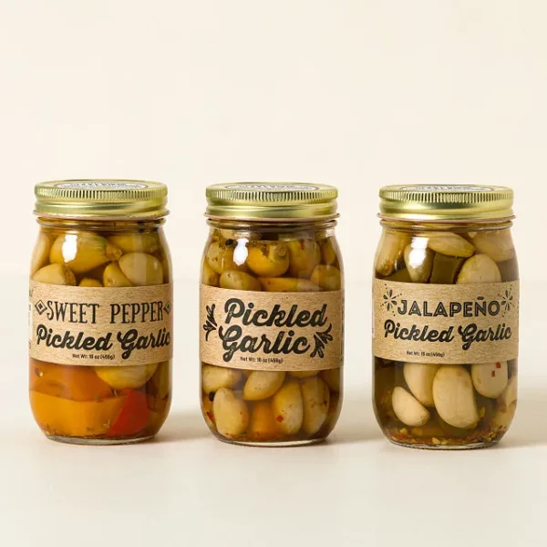 Handcrafted Pickled Garlic Trio