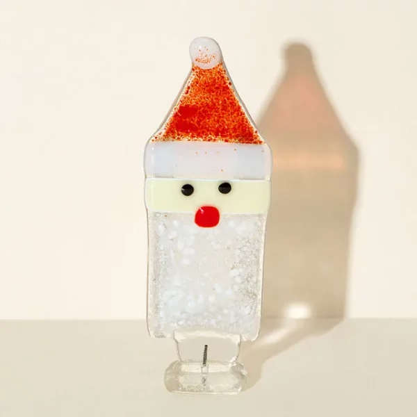 Handmade Glass Santa