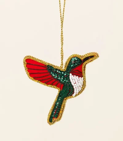 Hummingbird Beaded Ornament