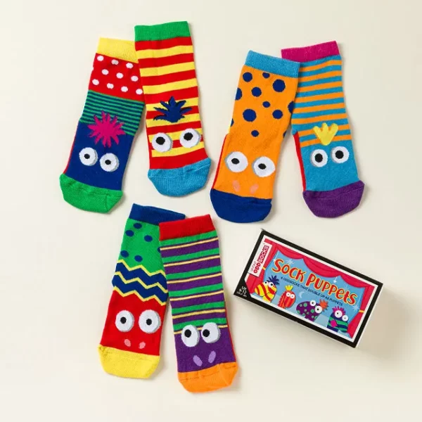 Kids Mismatched Wearable Sock Puppet Socks Set 2
