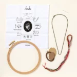 Learn Embroidery Pendant Kit With Hoop 3