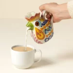 Majolica Rooster Creamer & Sugar Jar 3